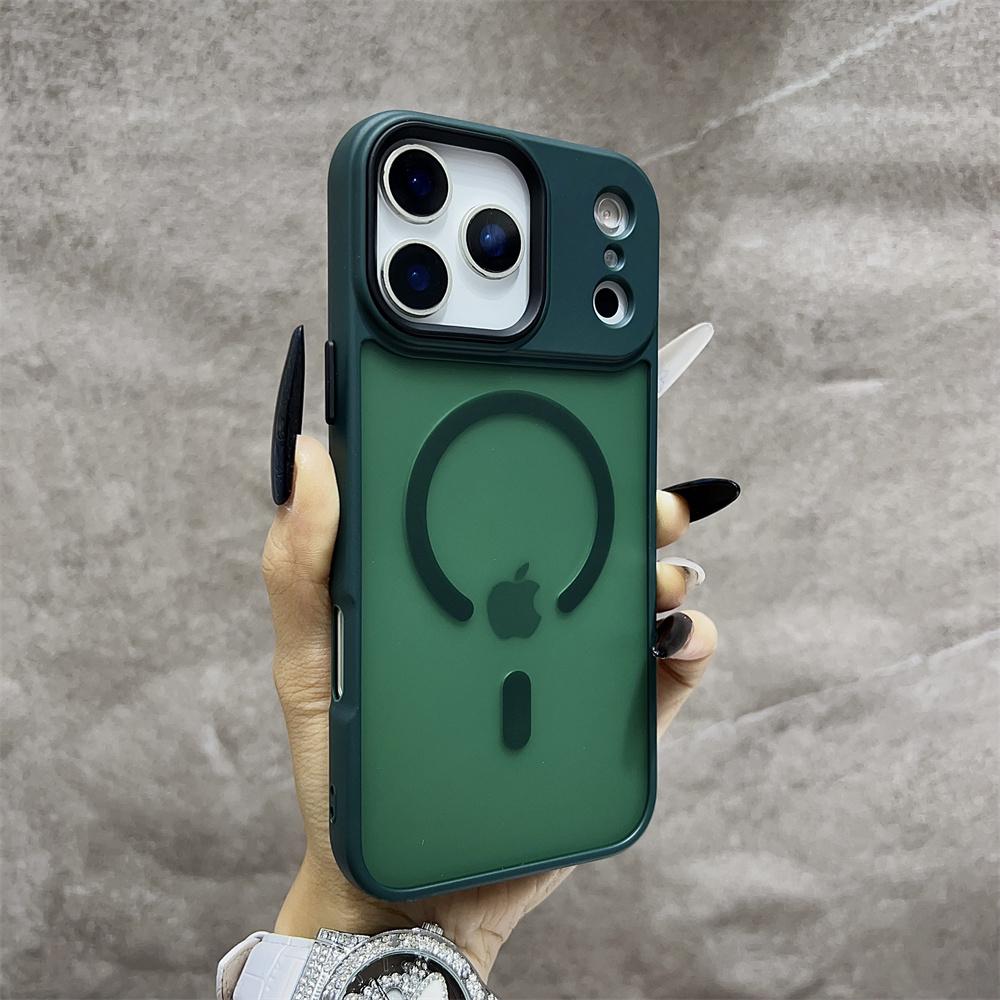 Matt Genomskinligt Frostat Stötsäkert Magnetiskt Telefonfodral För iPhone 17 Air 16 15 14 13 12 17 Pro Max Magsafe Måste-Ha Fodral