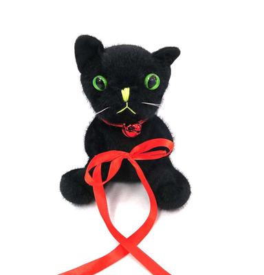 Q-FLA Plush Toy, Mischievous Kitten, Cat, Black Cat, Fluffy Animal, Gift, Celebration, 755767