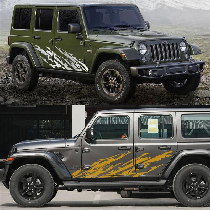 Jeep Wrangler & Beijing BJ40 Mud Splatter Door Decals - Personalized Cross-Border Style