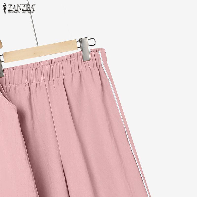 ZANZEA Completi da Donna Due Pezzi Casual: Top a Gilet Senza Maniche e Pantaloni Lunghi