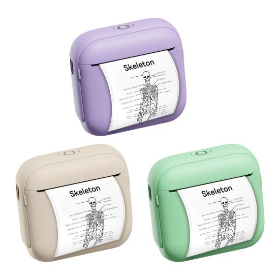 Mini Thermal Printer Portable Inkless Sticker Maker Compact Pocket Printer for Notes Labels Journal DIY