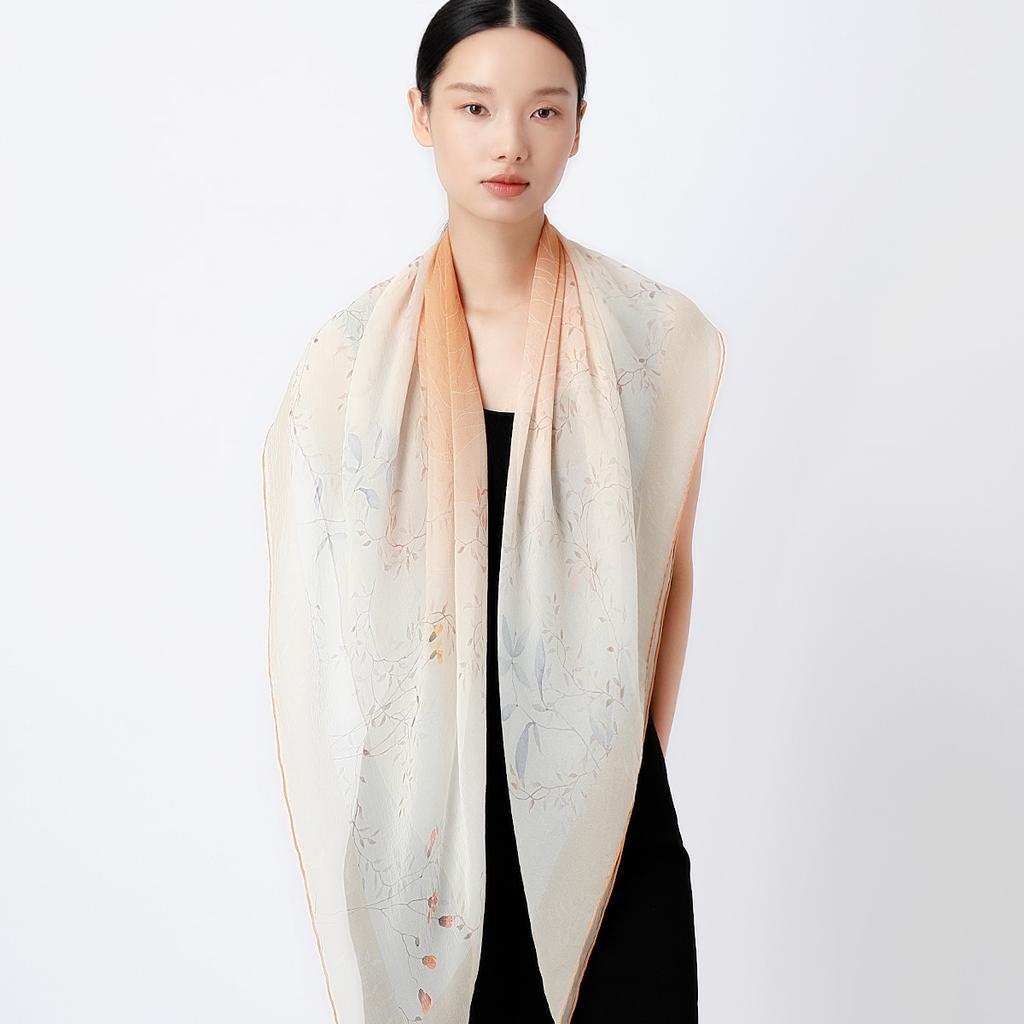 100% Mulberry Silk Lightweight Large Shawl for Women