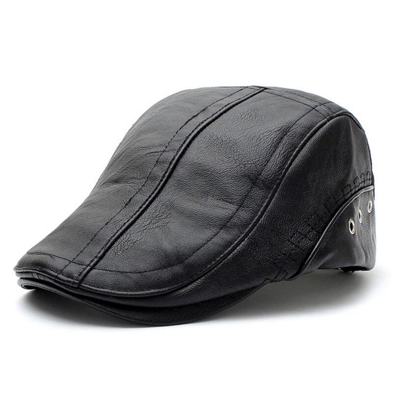 Buy Autumn Winter PU Leather Golf Beret 