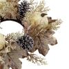 Thanksgiving Candle Ring, Artificial Leaves Pumpkin Wreath, Candle Garland Rings for Festival Fall Living Room Cafe Decor