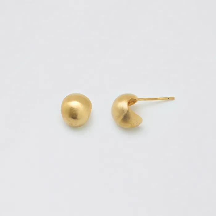 Dome Earring - Gold (glossy, matt)