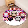 Halloween horror Printed Round Rug Carpet Chair Rug Area Rug Entryway Doormats,for Office Chair Living Room Bedroom Kitchen Room.