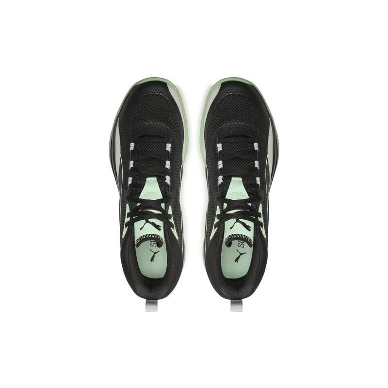 Puma Playmaker Synthetic Suede Comfortable Versatile Mid-Top Casual Shoes Unisex Casual Shoes Black Teal 385841-08