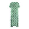 Long T Shirt Dress for Women Summer Casual Button Up V Neck Short Sleeve Printed Maxi Swing Beach Sundress
