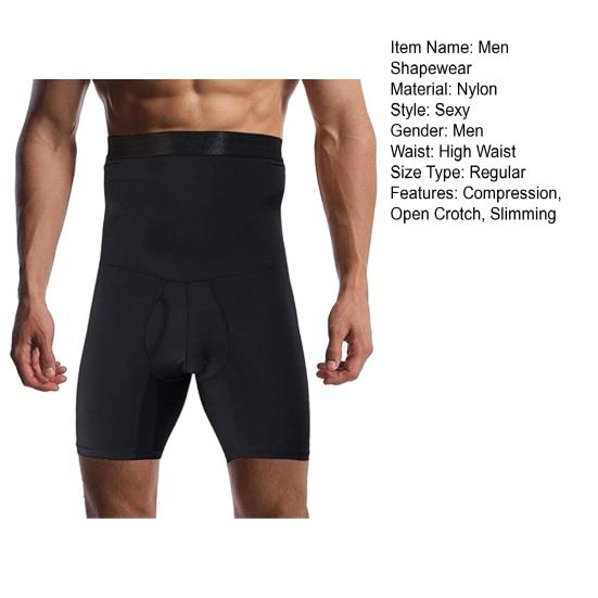 Bărbați Modelator Talie Slăbire Elastic Talie Înaltă Control Abdomen Skinny Exercițiu Compresie Aplatizează Abdomenul Boxeri Bărbați Îmbrăcăminte Bărbați