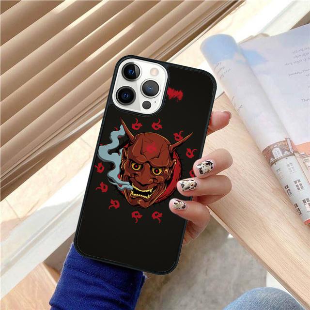 Japanese Oni Hannya Demon Mask Phone Case Cover For iPhone 17 Air 15 16e Pro Max 14 13 12 11 Pro Max Plus Shell