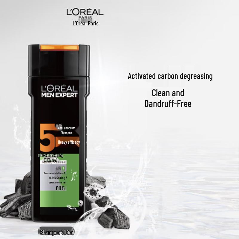 L Oréal Men s Charcoal Oil Control Anti-Dandruff Shampoo