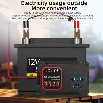 Car Power Inverter 200W 12V/24V To 220V Converter Charger Adapter Universal Socket Portable Vehicle-Mounted Home Auto Inverters