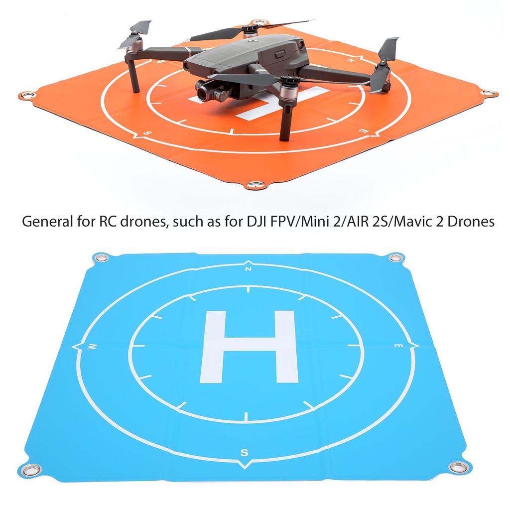 50x50cm Drönarlandningsplatta Dubbelsidig Vattentät Snabbvikbar Helikopterplatta för DJI FPV/Mini 2/Air 2S