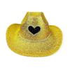 Westlicher Cowboyhut Glitzernder Cowgirl-Hut Mode Bühnen-Show-Hut für Damen Herren