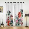 Feldblumen im Vintage-Stil Fenstergardinen für Wohnzimmer Schlafzimmer Luxus Moderne Küchengardinen Stoffvorhänge