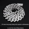 Prong 16mm Cuban Chain Micro Pave Cubic Zircon Mixed Luxury Bling Bling Full Iced Out Charms Hiphop Jewelry