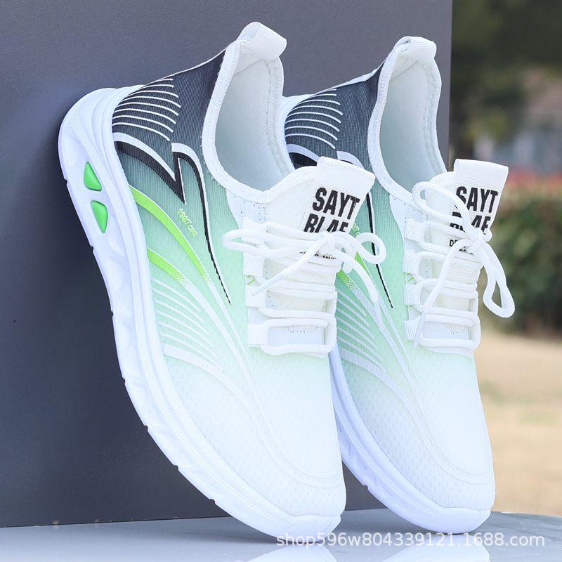 Lightweight Men's Shoes 2024 Spring Sports Shoes Men's New Soft-soled Running Shoes Mesh Ultra-light Shock-absorbing Shoes Men's