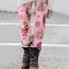 Women's Christmas Print Slim Fit Elastic Yoga Casual Pants