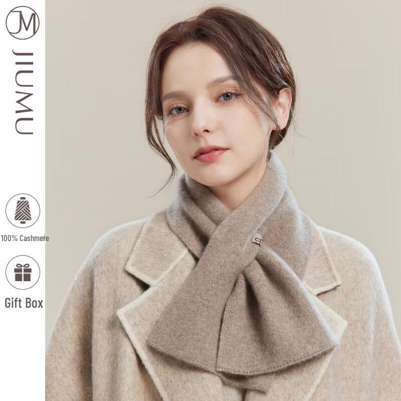 JIUMU Women s Pure Cashmere Cross Scarf WR087