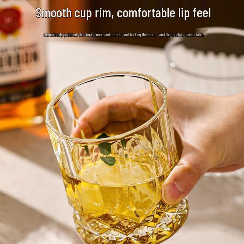 Luxury Classic Striped Whiskey Glass