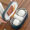 1011 New Travel Tea Set, Light Luxury and Portable, One Pot and Four Cups of Ru Kiln Car Express, Free Business Gifts