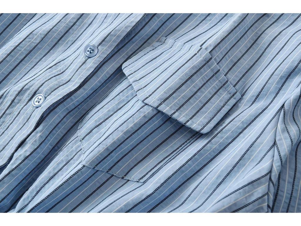 2025 Retro Sweet Spicy Striped Dress with Waistband and Pleated Skirt