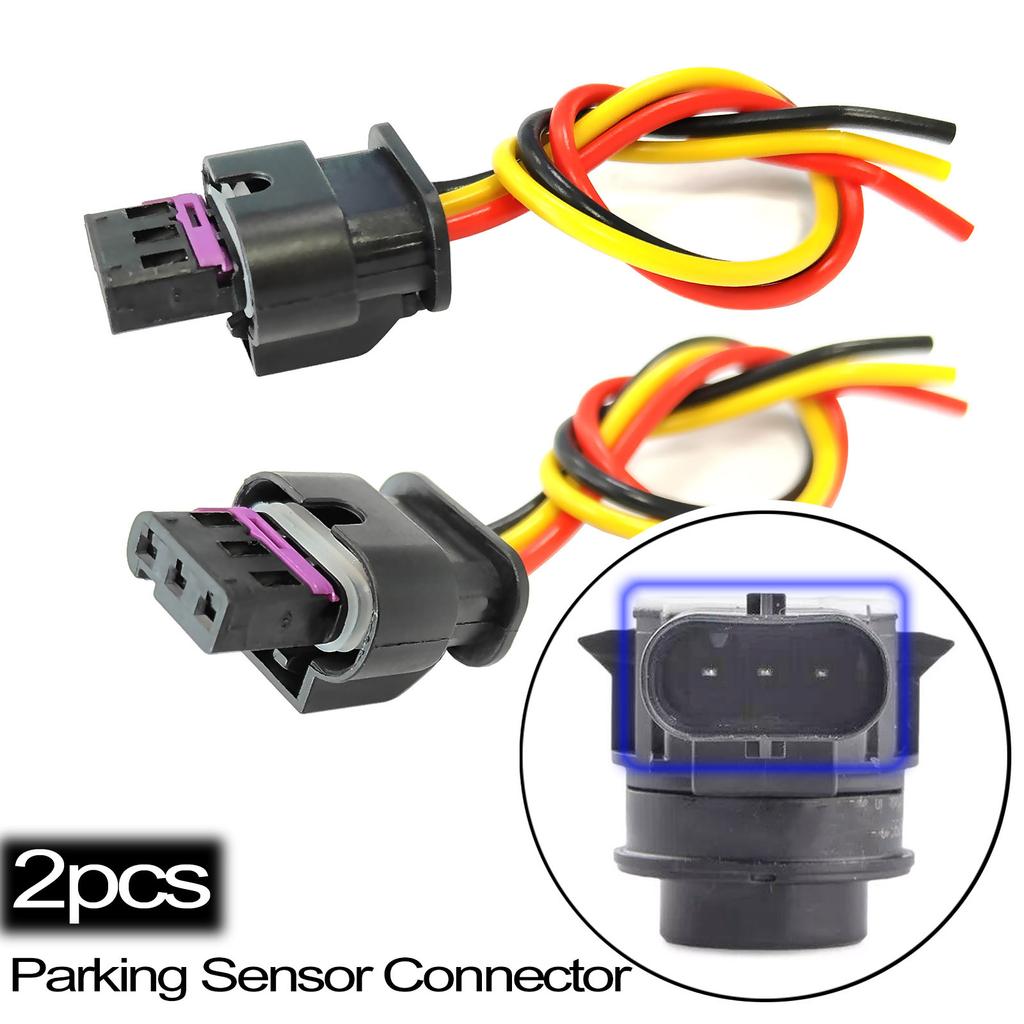 2x Für VW Transporter T6 Eos Golf Jetta Passat Tiguan Caddy Touran Polo 3-PIN Einparkhilfe Sensor Stecker 4F0973703