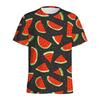 Summer Round Neck 3D Watermelon Pattern Print Top Fashionable Casual Short Sleeved Men's T-shirts