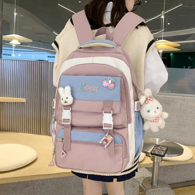 Schultasche Mittelschule Mädchen neu hoher Wert große Kapazität Mittelschule Grundschüler High-School-Schüler Rucksack