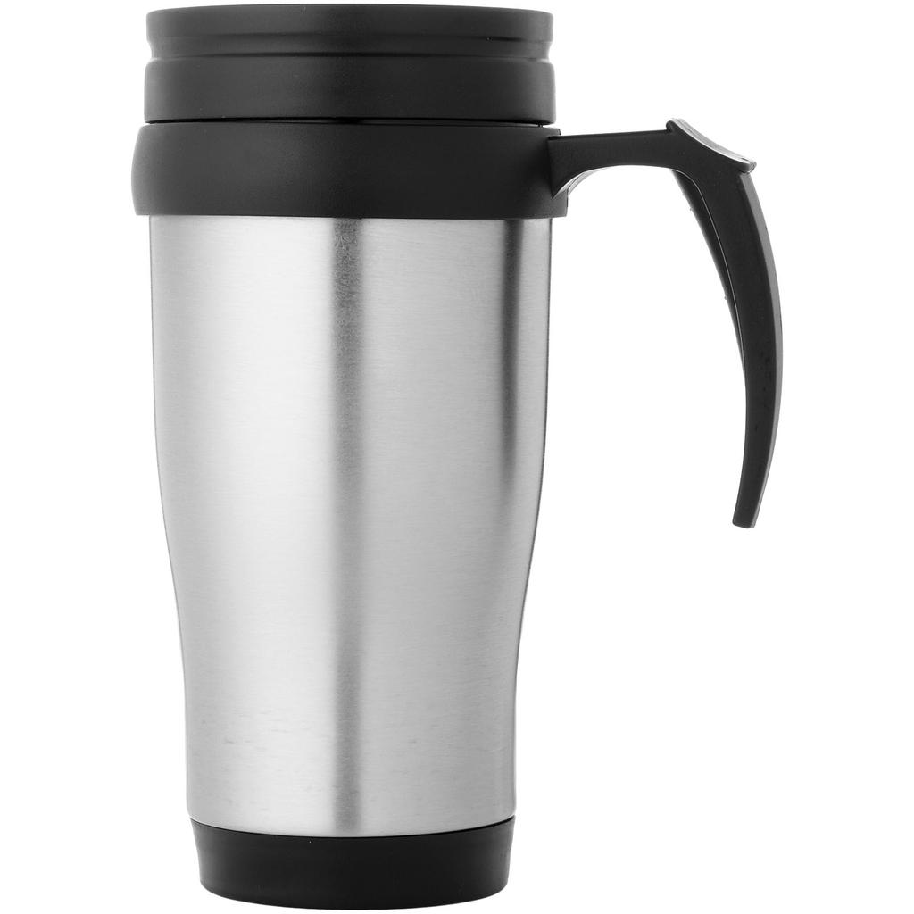 Glass "Sanibel" 400 ml insulated mug Silver