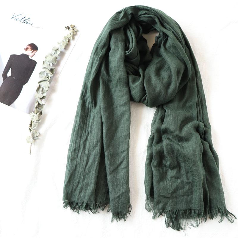 105*190cm One Piece Women Oversize Solid Plain Scarf Shawls Head Wraps Viscose Cashmere Muslim Frayed Hijabs Pashmina
