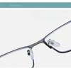 Business Men Women Anti-Blue Light Myopia Glasses Finished Metal Square Prescription Eyeglasses Diopter 0 -0.5 To -6.0