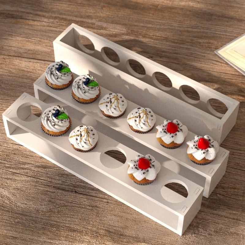 Silicones Craft Mold For Candle Cup Stand Succulents Planter Cup Holder Tray Effortlessly Demolding 6 Compartment