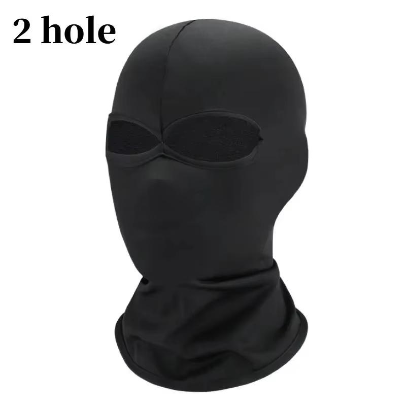 Black Full Face No Hole Cover Hat Women Men Cs Balaclava Cap Sun Uv Protection Bike Motorcycle Multi-Hole Ski Mask