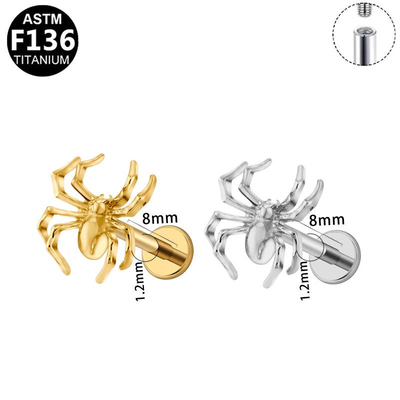 G23 Titanium Legering Mode Piercing Sieraden: Oorbel met Interne Schroefdraad Paardenoog Zirkonia