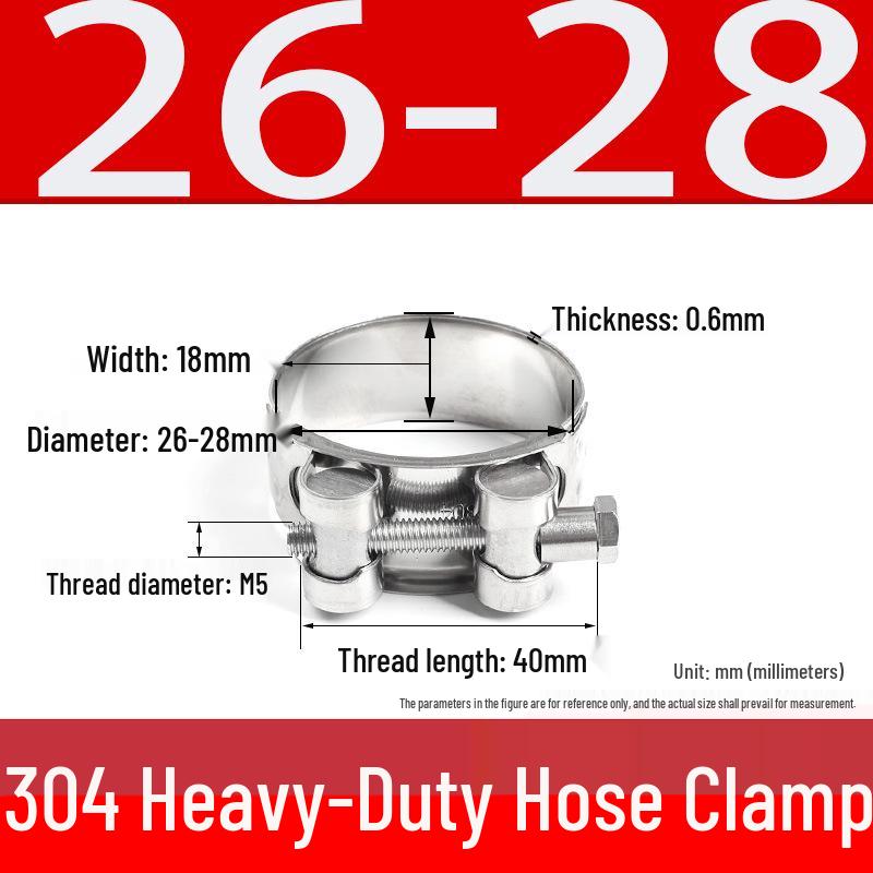304 Stainless Steel European-Style Single Head Hose Clamp