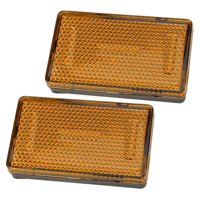 2pcs Motorcycle Rectangle Front Fork Leg Reflector Cover Orange Fit for BMW R1200GS F650CS F700 F800 S1000XR