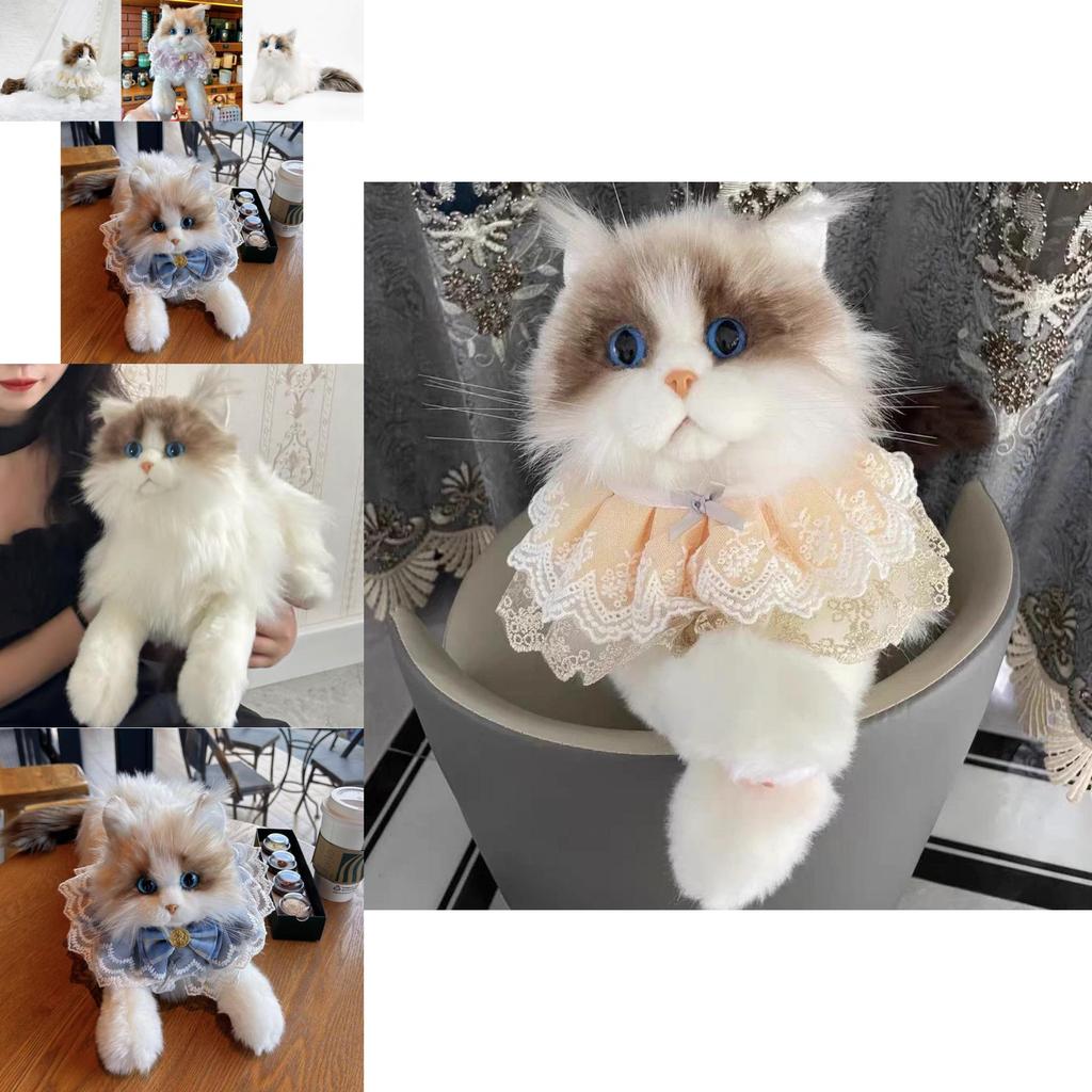 Entzückendes Plüschkatzenspielzeug Weicher Stoff Kawaii Kätzchenpuppe Geschenk für Kinder Geburtstag