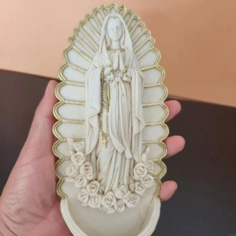 

62KD Смолы Святая Вода Фонтанчик для Окунания Фигурка для Дома Церкви Настенные Декорации CHINA