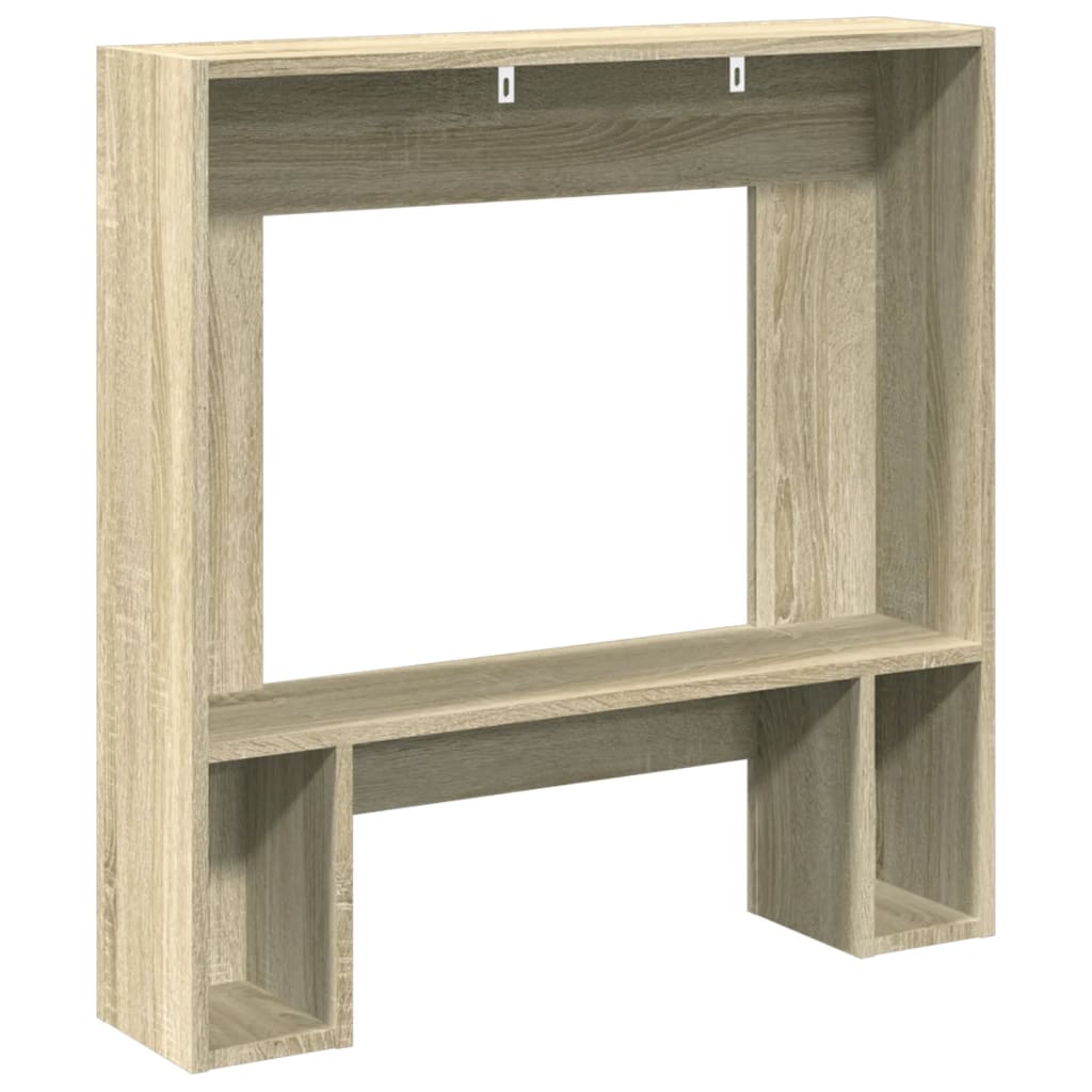 Fireplace Mantel Shelf Sonoma Oak Finish 81 x 18 x 82 cm Particleboard