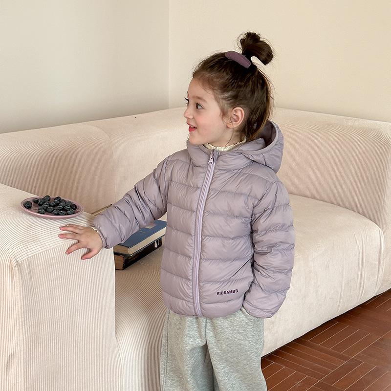 Lightweight Down Jacket for Boys and Girls In Winter with White Duck Down Lining Vest Coat