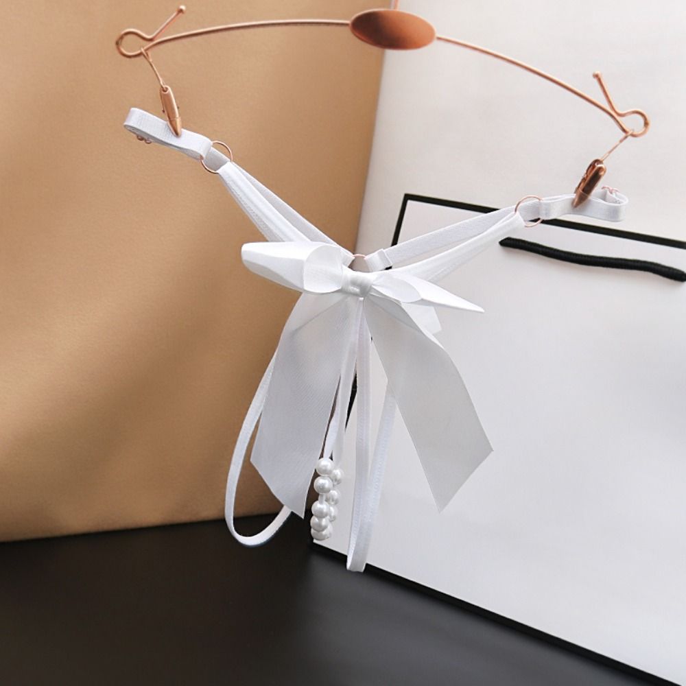 Pearl Sexy Hollow Out Thongs Bow Women's Briefs Underwear Lace G-String  Women