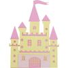 Birthday Baby Cake Decoration: Castle Insert Cards in Blue and Pink