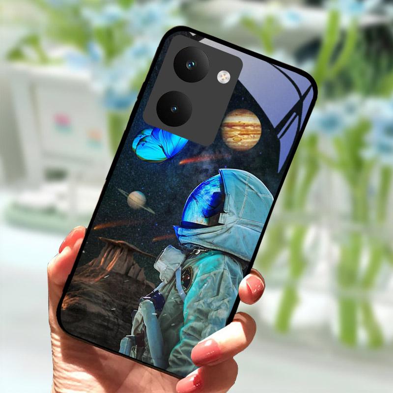 Para Capa Realme P3 Ultra 5G Capa à Prova de Choque Concha Traseira de Vidro Temperado Para-choque Para Capa de Telefone Realme P3ultra 5G RMX5030 Coque