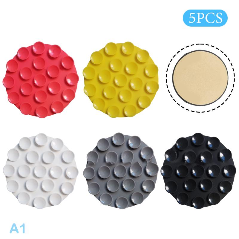 1/5Pcs Vase Anti-Toppling Sticker Silicone Suction Cup Sticker Double-Sided Easy Adhere,Prevent Knocking Over Vase Fixed Sticker
