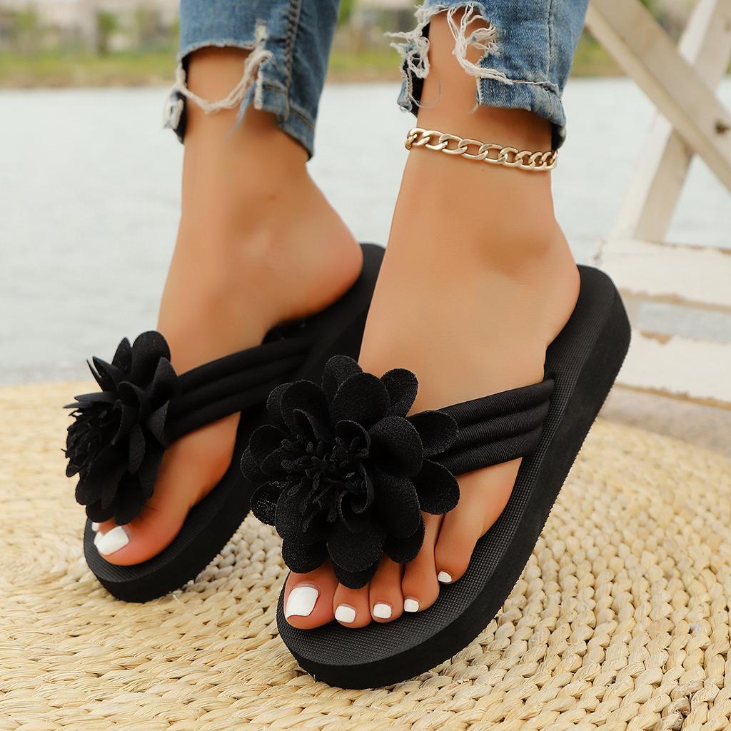 Large size EVA slippers summer new flower flip-flops casual versatile lightweight beach shoes