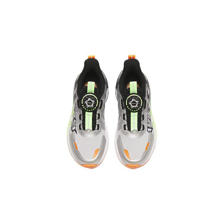 Anta Shock Absorbing Non-Slip Wear-Resistant Breathable Lightweight Low-Top Running Shoes Kids sneaker Black Gray Orange 312245533-1