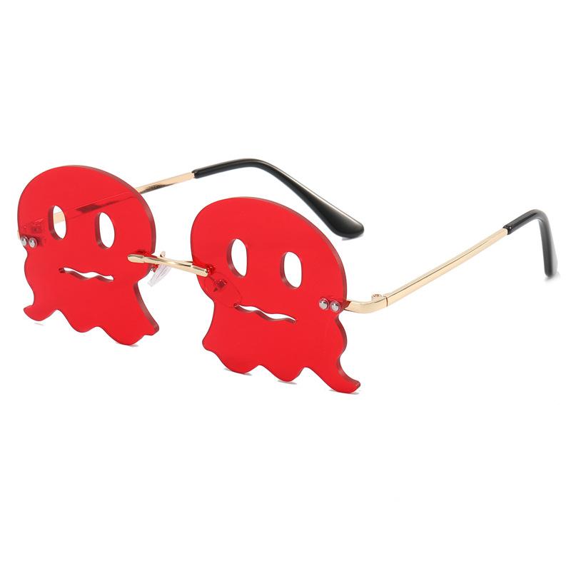 

Солнцезащитные очки без оправы, Забавные цветные очки для фото на вечеринку, Модные солнцезащитные очки