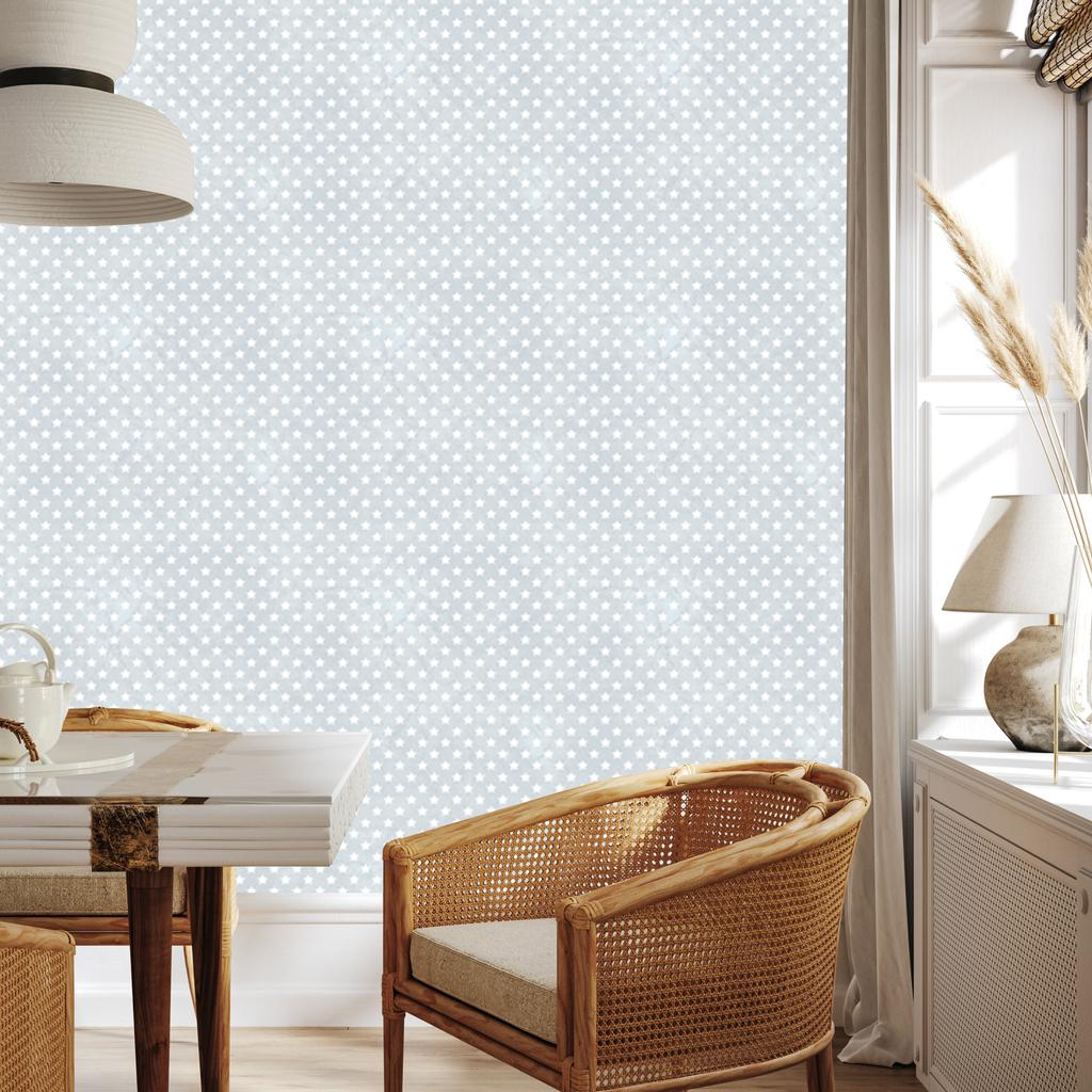 Stars Wallpaper Light Gray and White for Living Room and Bedroom 50x1000