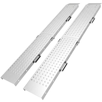2-Piece Set Foldable Loading Ramp Metal Threshold Ramp with Handles Up To 400 Kg, for Tires Up To 22.5 Cm